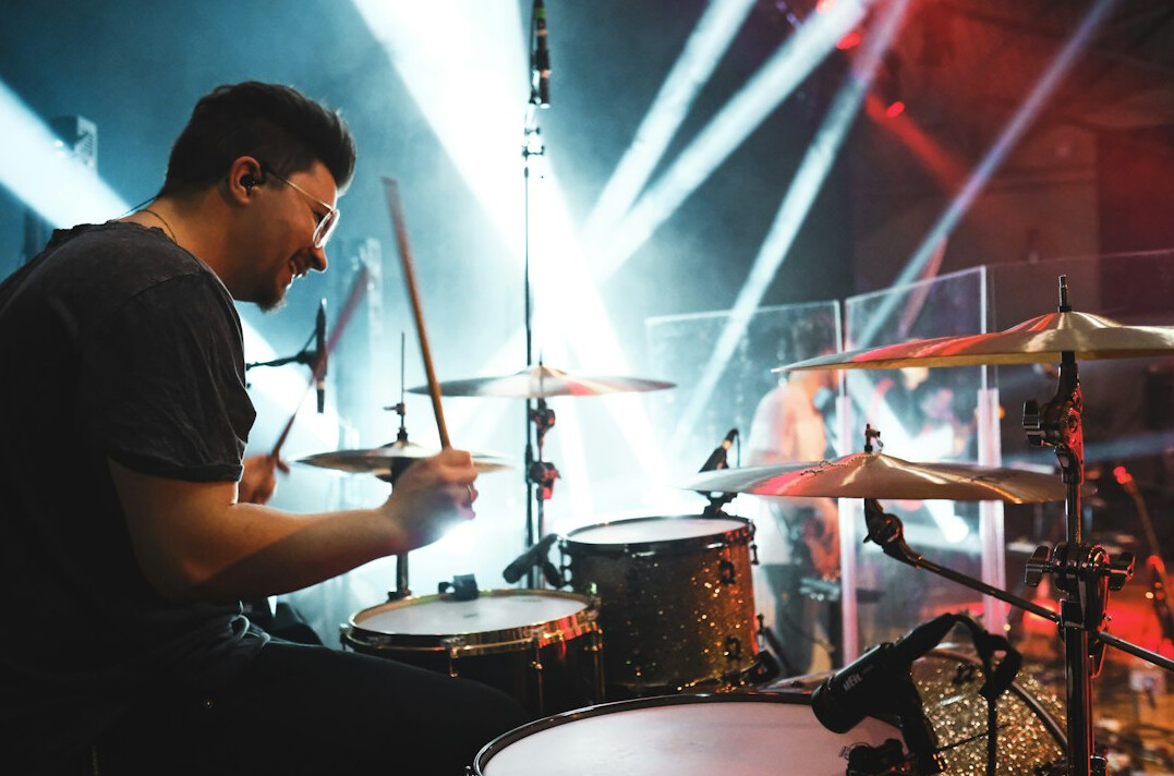 musician playing drums