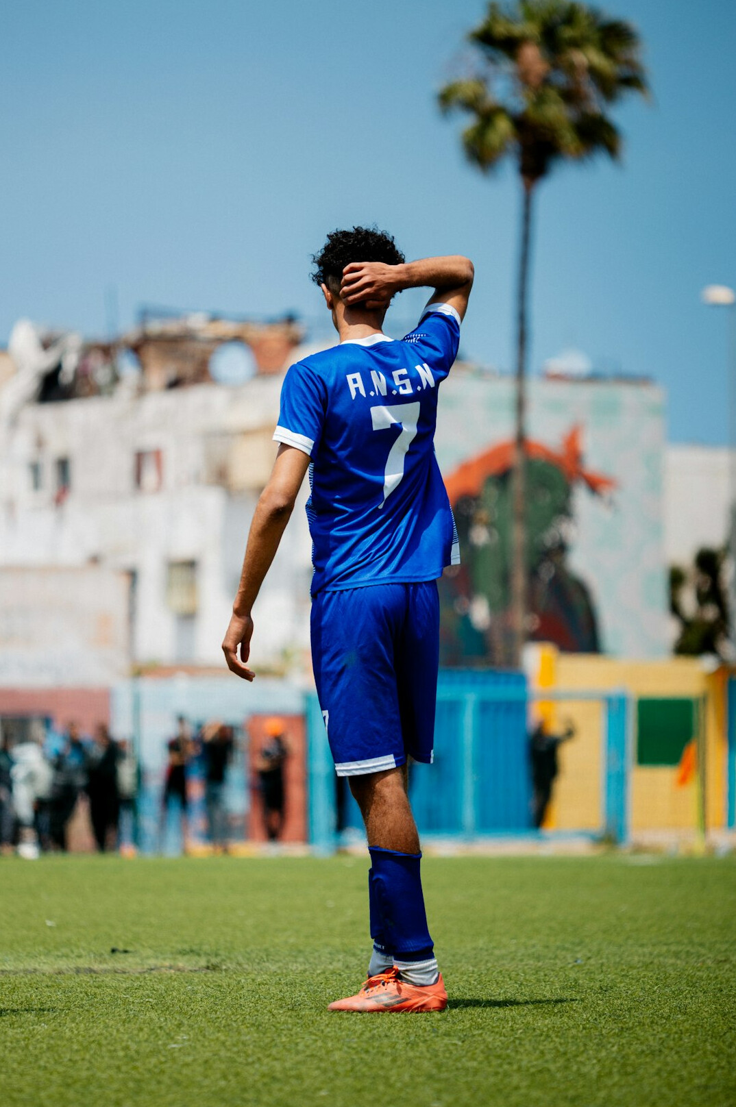 soccer player celebrating goal
